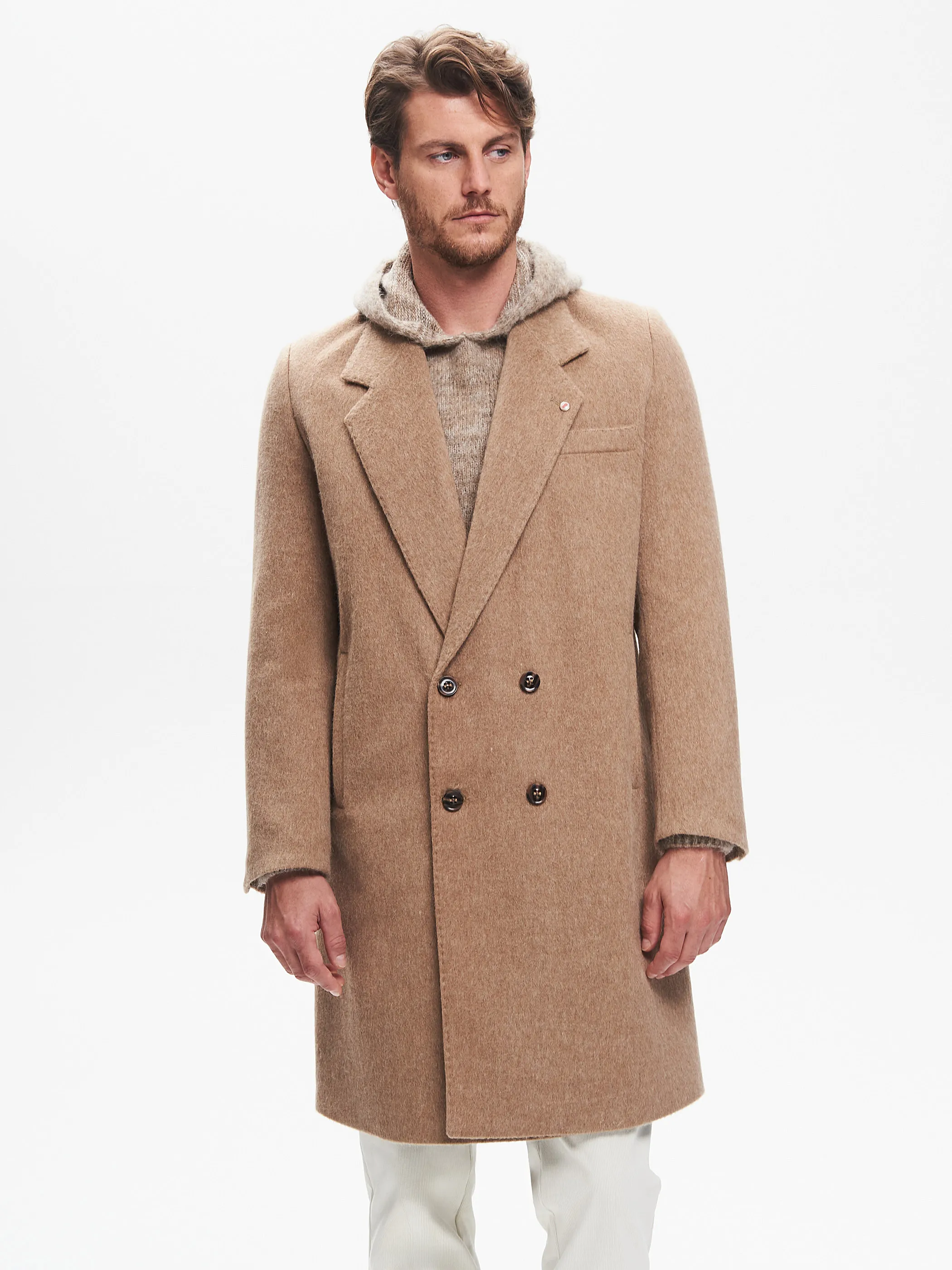      Cappotto Doppiopetto Uomo Over Spazzolato QB24     