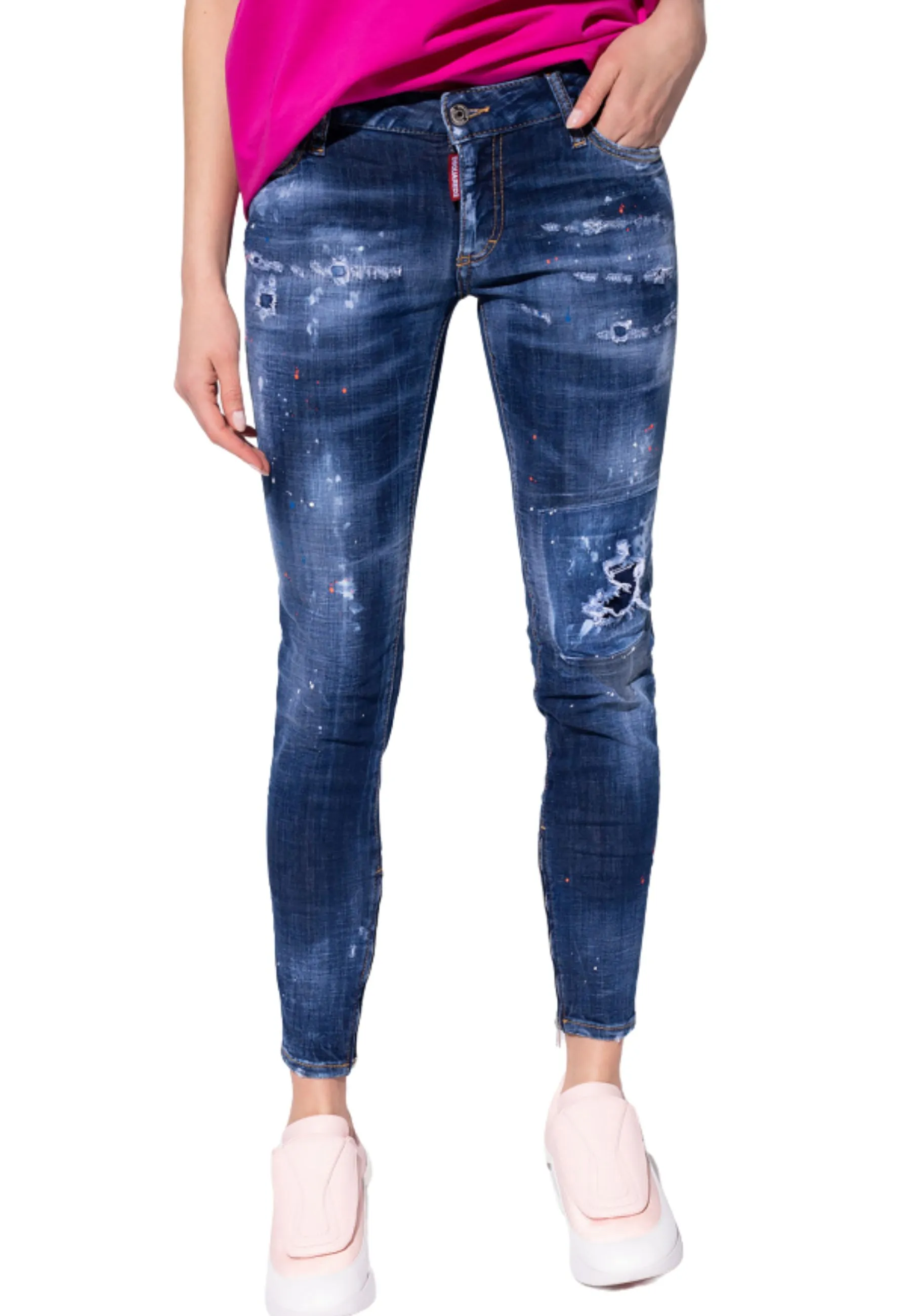 Jeans effetto consumato 