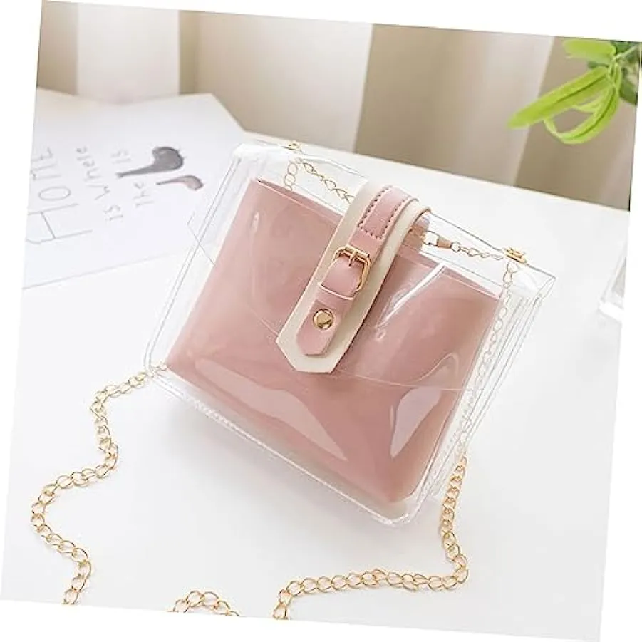 KOMBIUDA 1 Set Borsa A Tracolla Trasparente Borsa A Tracolla Trasparente Borse Trasparenti Per Le Donne Borse Trasparenti Per Le
