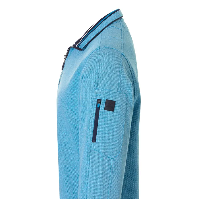 Maglione Baileys con struttura a pois con zip Azzurro
