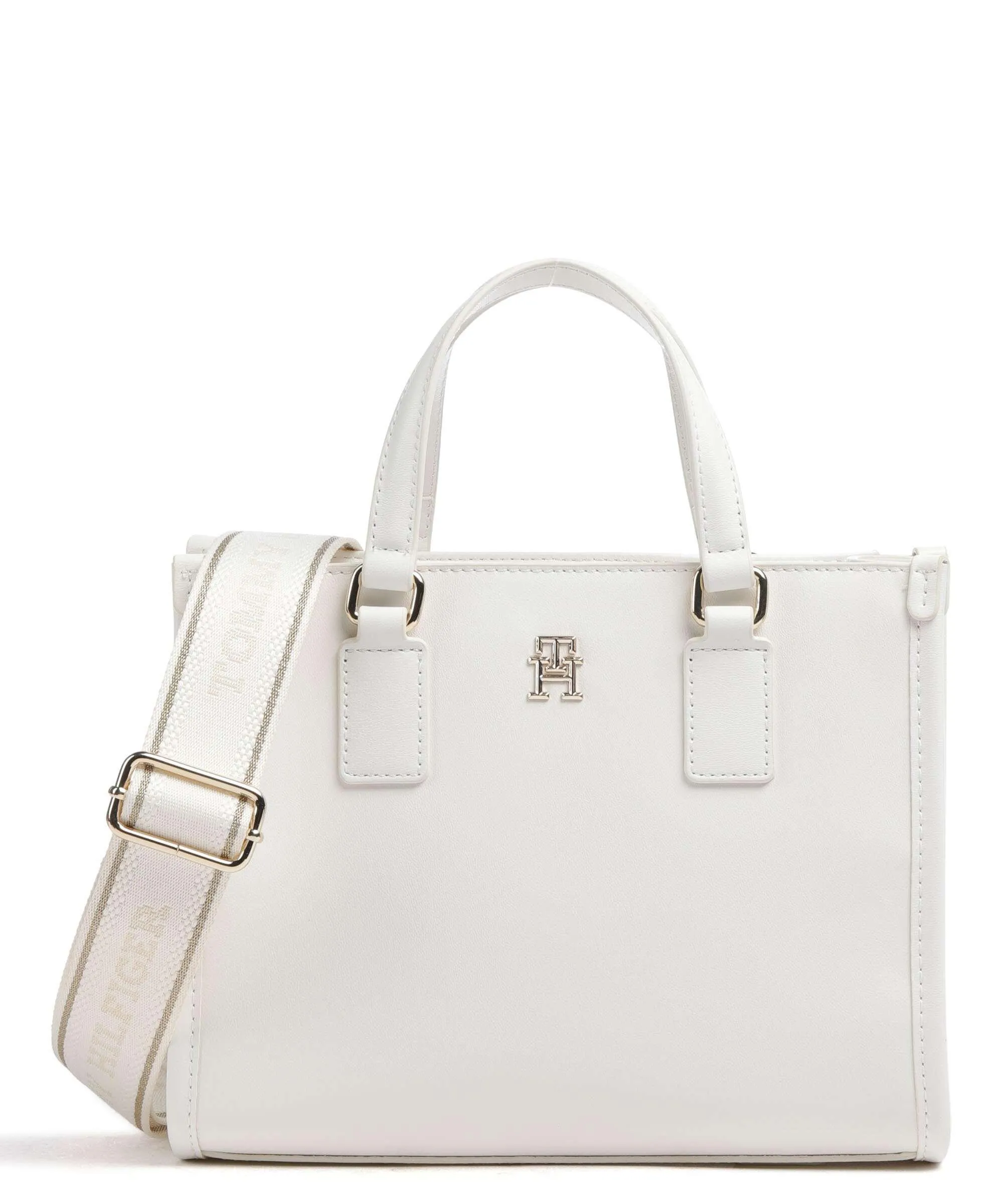  Tommy Hilfiger TH Monotype Borsa a mano pelle sintetica bianco  